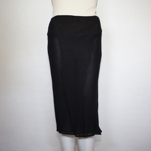 Koan Italian Viscose Black Flared Skirt NWT